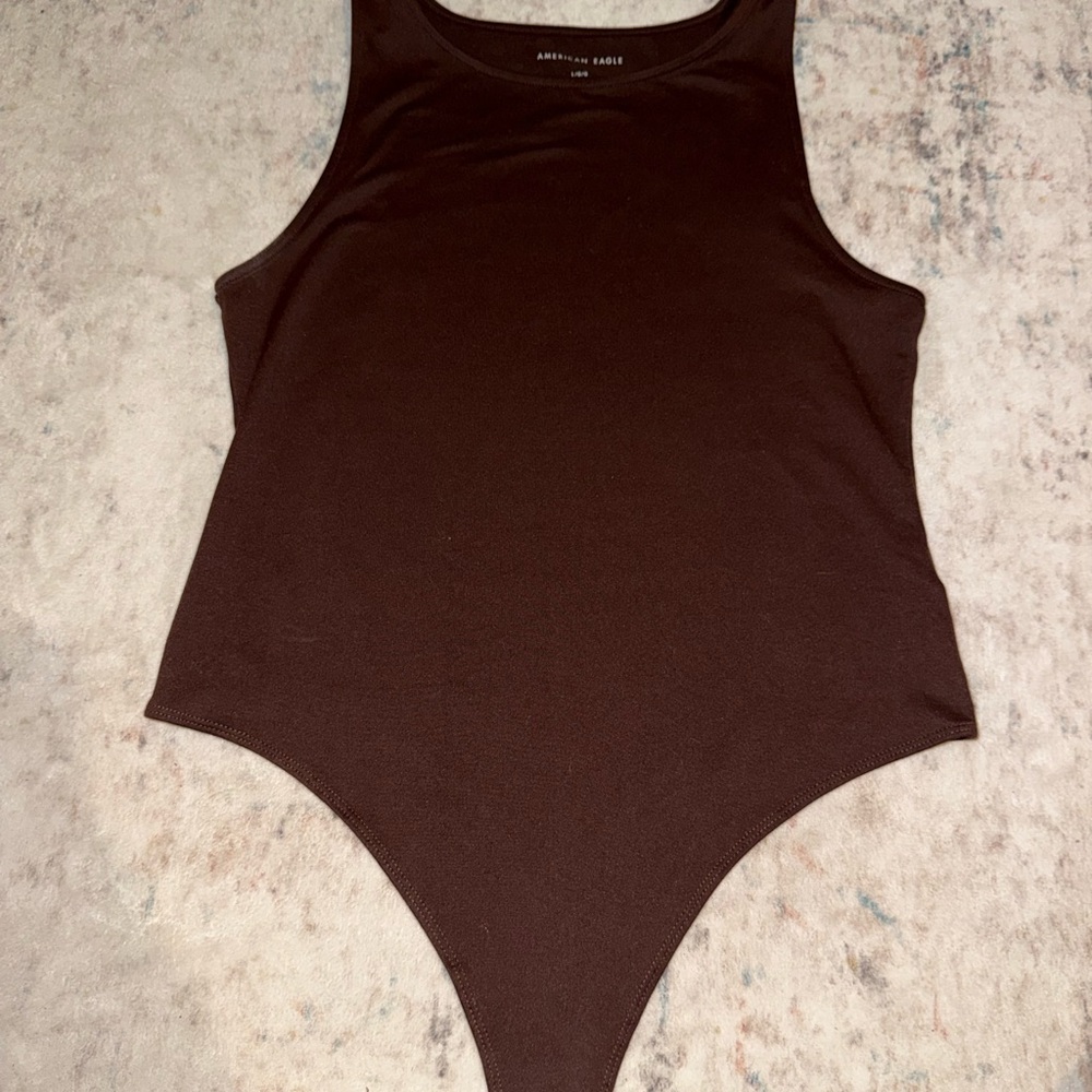 American Eagle Brown Sleeveless Bodysuit